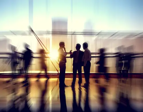 People blurred office floor