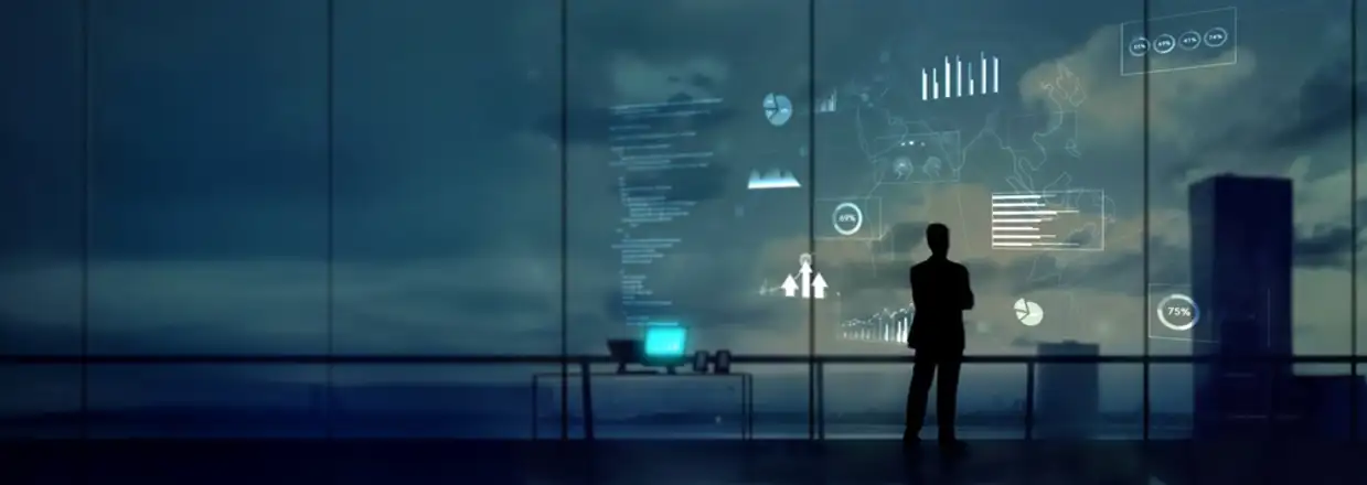 Person looking at a digital screen with things showing on the screen